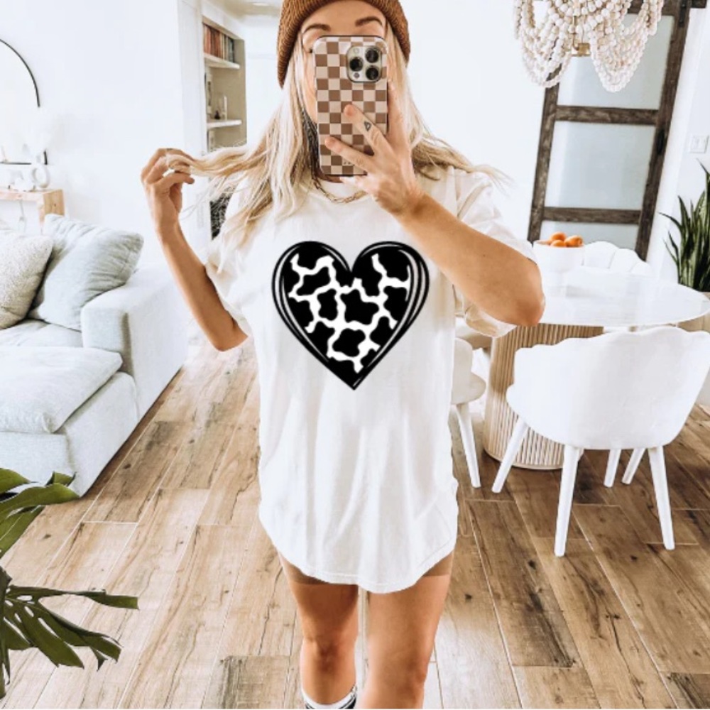 Cowprint Heart T-shirt